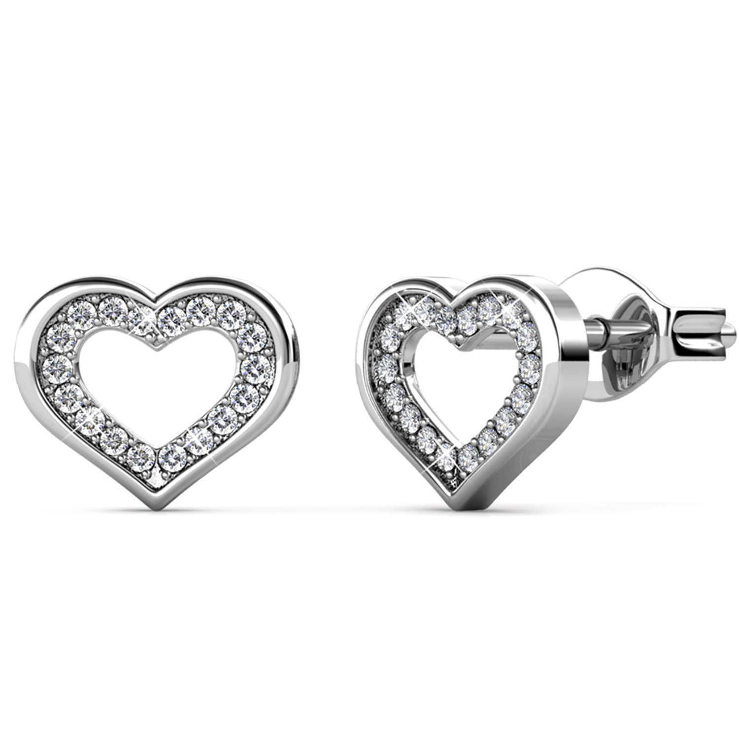Cate & Chloe Dominique 18k White Gold Plated Silver Jewelry Set with Swarovski Crystals for Women - Image 3