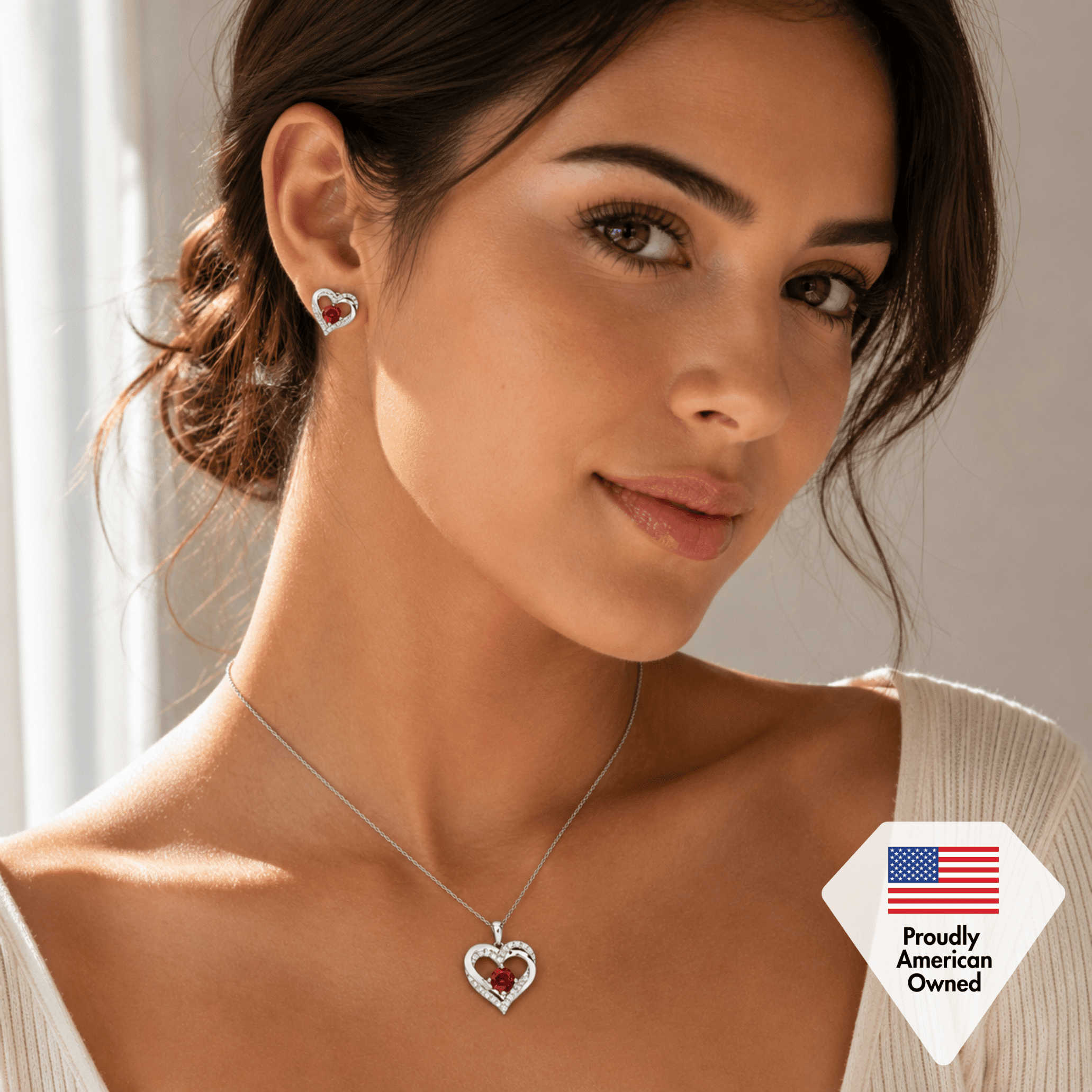 Cate & Chloe Forever January Birthstone 18k White Gold Plated Women Jewelry Set, Swarovski Crystals - Image 5