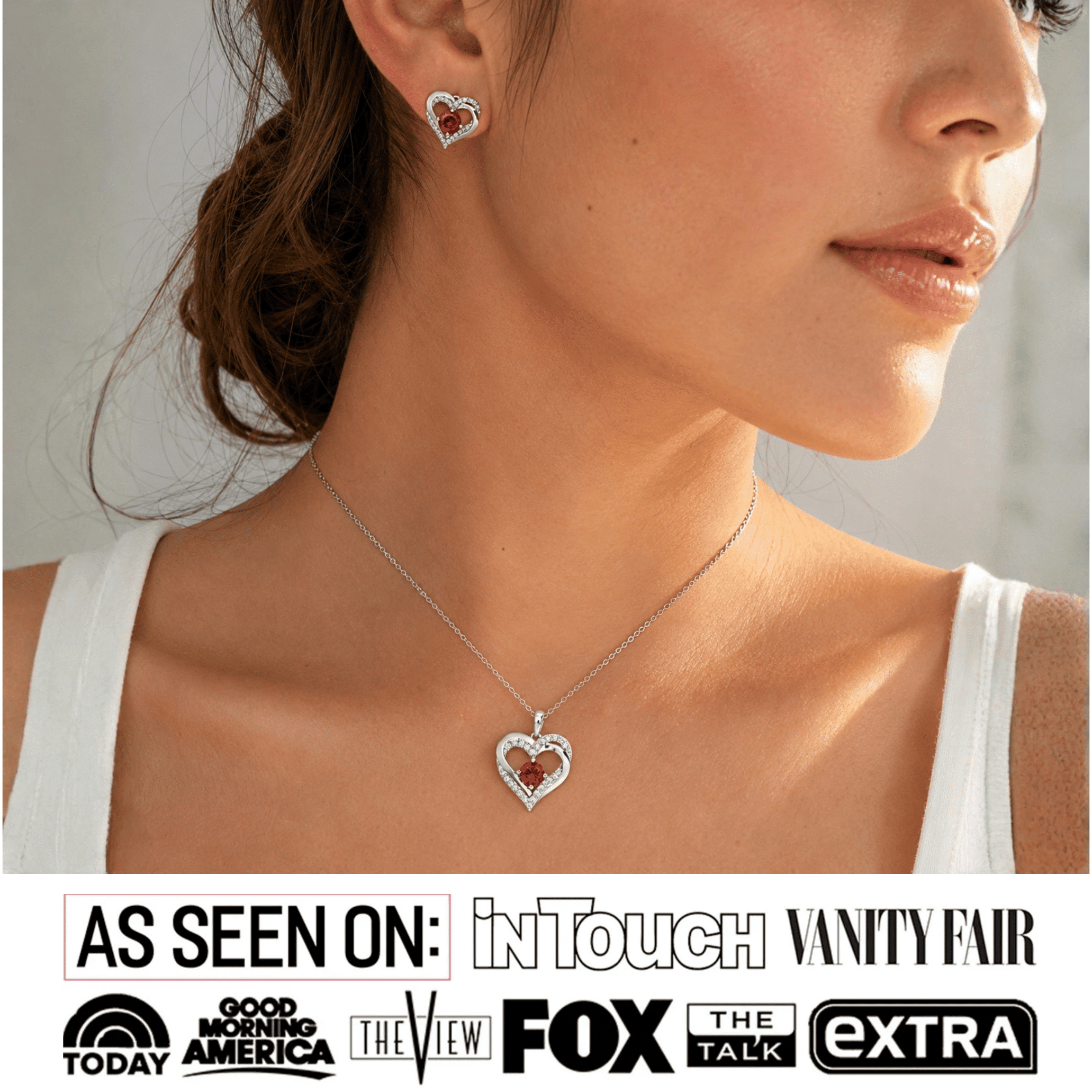 Cate & Chloe Forever January Birthstone 18k White Gold Plated Women Jewelry Set, Swarovski Crystals - Image 4