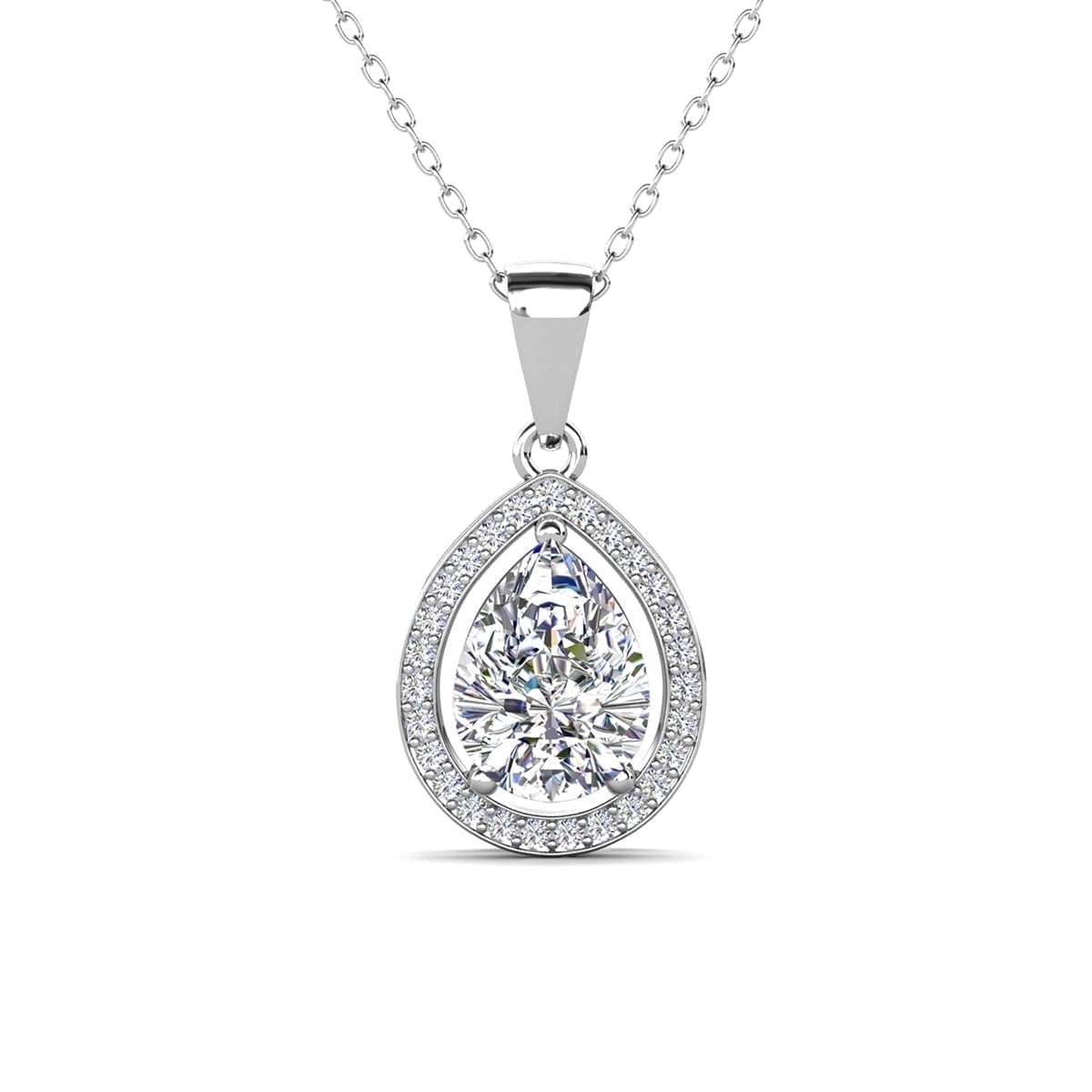 Cate & Chloe Isabel 18k White Gold Plated Drop Jewelry Set with Simulated Diamonds Gift for Women - Image 4