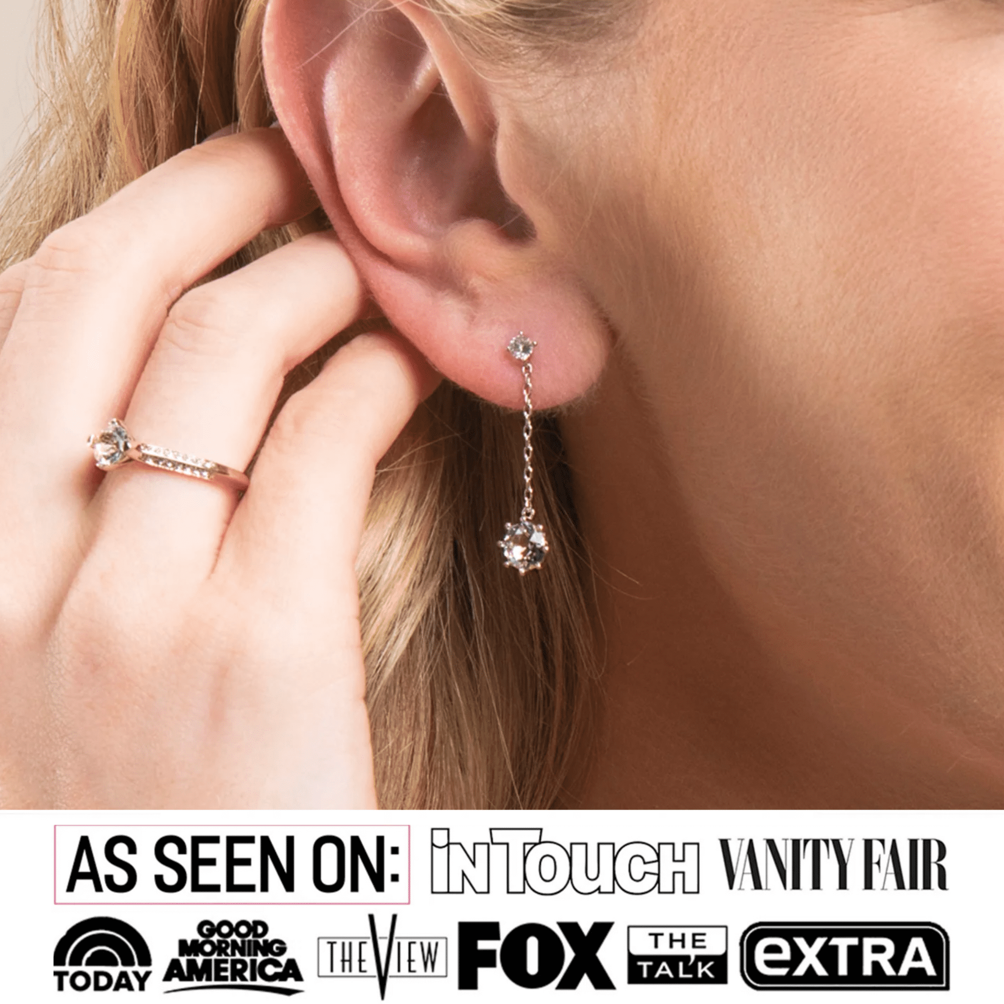 Cate & Chloe Jessie 18k White Gold Plated Drop Earrings with Swarovski Crystals Gift for Women - Image 4