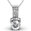 Cate & Chloe Laya 18k White Gold Plated Pendant Necklace with Swarovski Crystals Gift for Women - Image 5