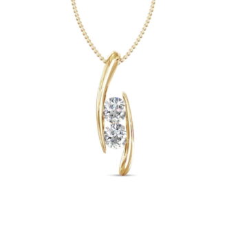 Cate & Chloe McKenna 18k Yellow Gold Plated Pendant Necklace with Swarovski Crystals Gift for Women