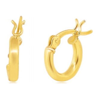 Cate & Chloe Monica 18k Yellow Gold Plated 10mm Hoop Dainty Earrings for Women, Gift for Her