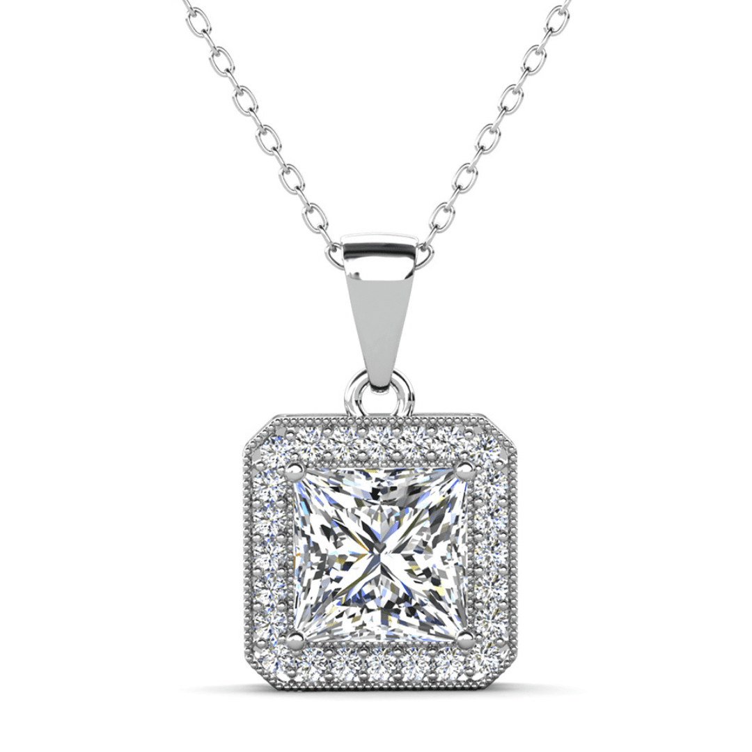 Cate & Chloe Norah 18k White Gold Plated Silver Jewelry Set with Simulated Diamonds Gift for Women - Image 3