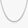Cate & Chloe Olivia 18k White Gold Plated Tennis Necklace with Simulated Diamond Crystals for Women - Image 4