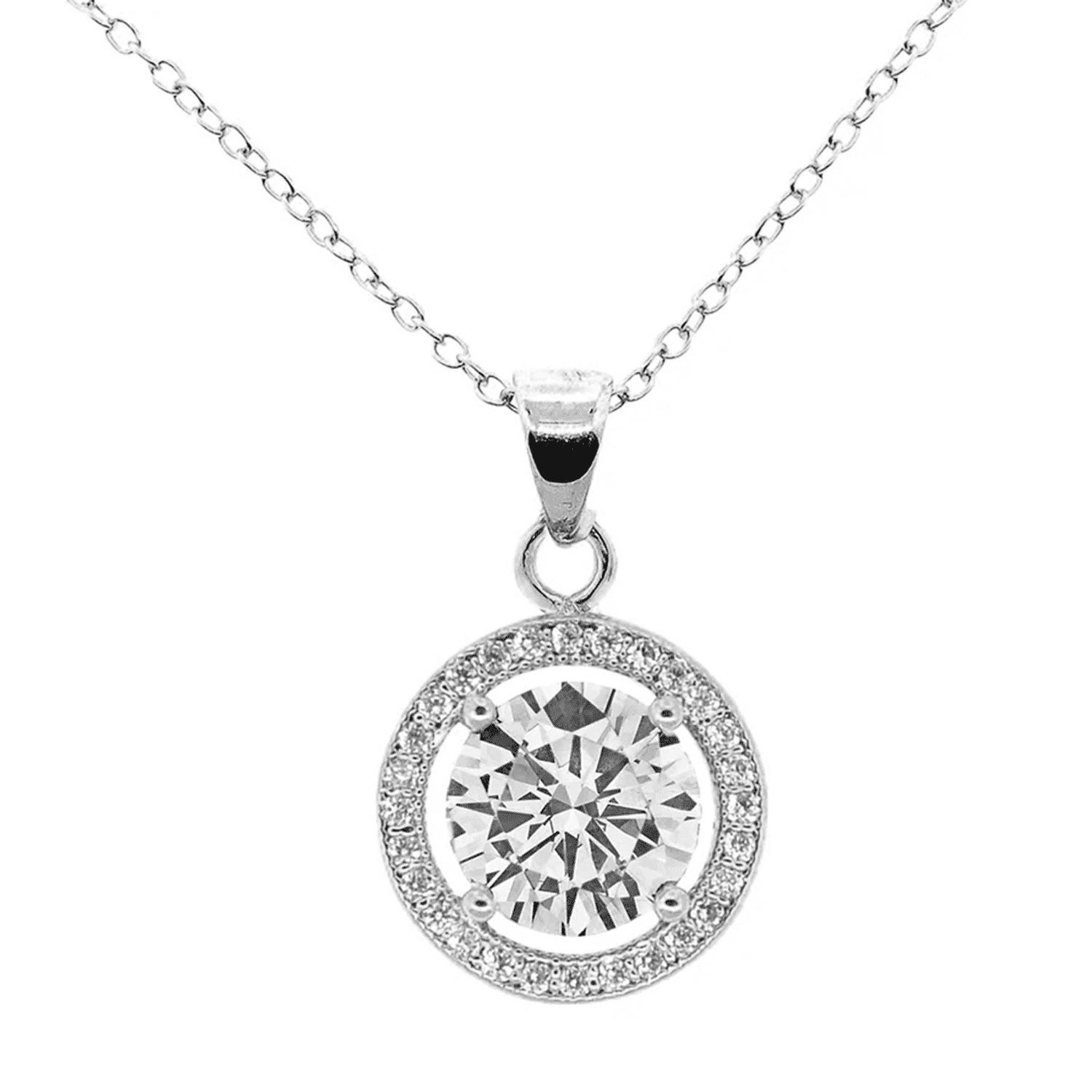 Cate & Chloe Pack of 3 - Blake, Ivy & Alessandra 18k White Gold Plated Necklaces with Simulated Diamonds for Women - Image 5