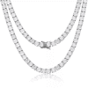 Cate & Chloe Priscilla 18k White Gold Plated Necklace with Simulated Diamond Crystals for Women - Image 3