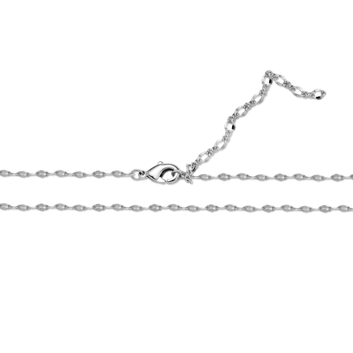 Cate & Chloe Raegan 18k White Gold Plated Stacking Necklace Chain, Gift for Women - Image 2