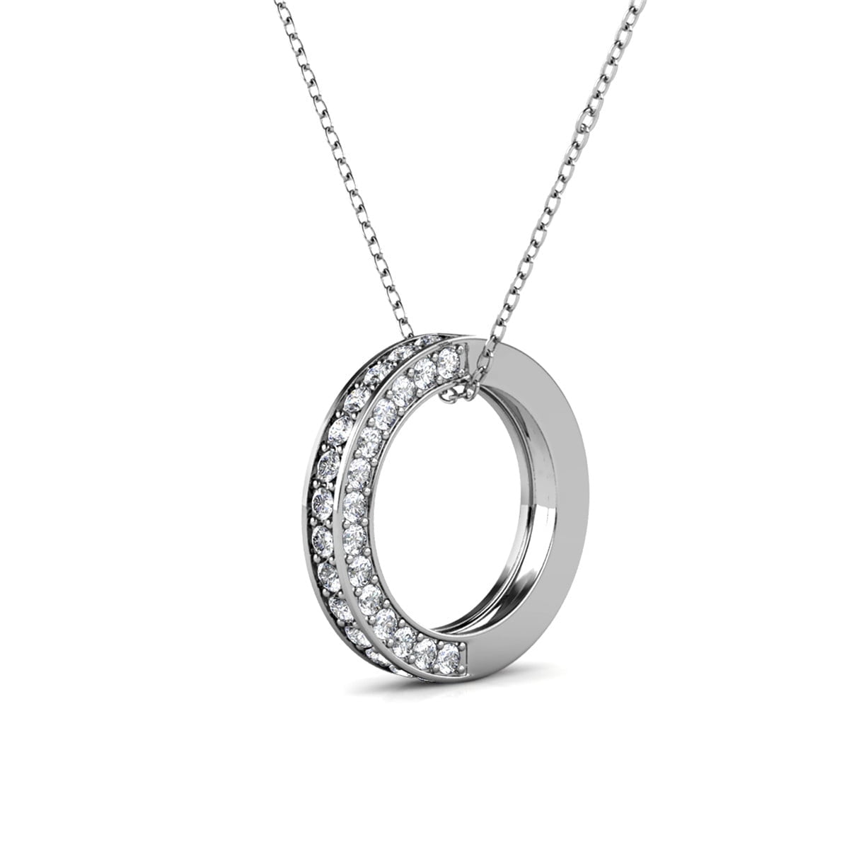 Cate & Chloe Viviana 18k White Gold Plated Silver Jewelry Set with Swarovski Crystals for Women - Image 3