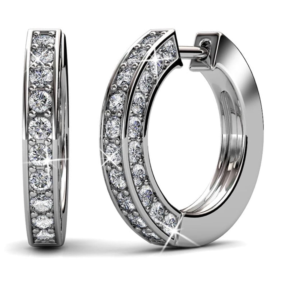 Cate & Chloe Viviana 18k White Gold Plated Silver Jewelry Set with Swarovski Crystals for Women - Image 5