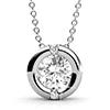 Cate & Chloe Zara 18k White Gold Plated Necklace with Round Cut Swarovski Crystal Gift for Women - Image 4