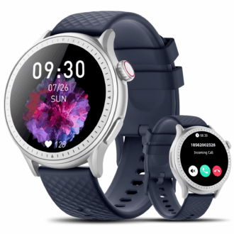 Cillso Smart Watch for Men Women, 1.46" AMOLED Round Smartwatch with Bluetooth Calling, 100+ Sports Modes, Daily Activity & Sleep Tracking, 3ATM Water Resistant Fitness Tracker for Android iPhone