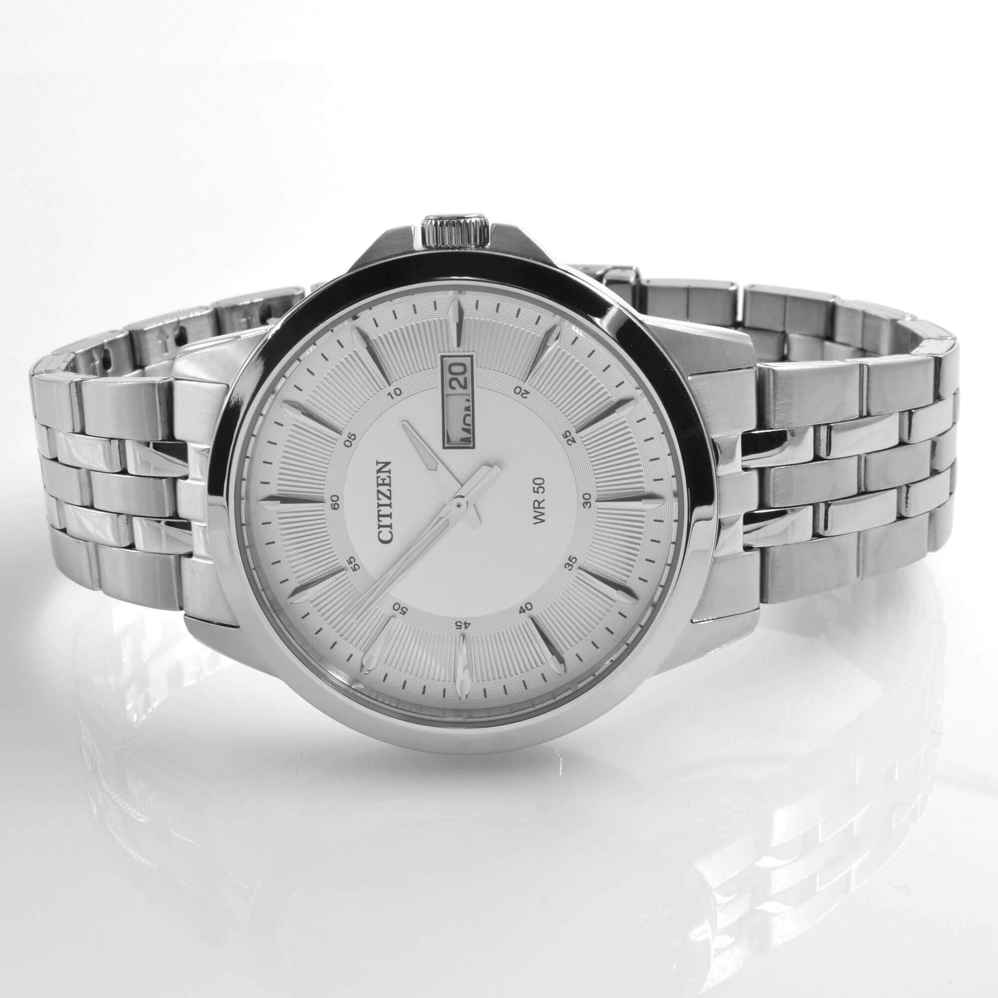 Citizen Men's BF2011-51A Silver Stainless-Steel Japanese Quartz Dress Watch - Image 3