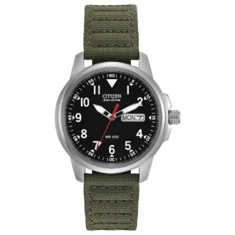 Citizen Men's Eco-Drive Chandler Green Strap Field Watch BM8180-03E