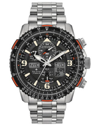 Citizen Men's Promaster Air Skyhawk Eco-Drive Pilot Watch, Atomic Timkeeping Technology, Chronograph, Power Reserve Indicator, Ana-digi Display, Luminous Hands and Markers, Anti-Reflective Crystal
