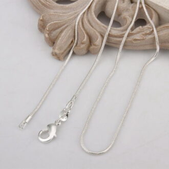 [Clearance!]16-24 inch Fashion Jewelry Sterling Silver 1 mm Snake Chain Necklace Women