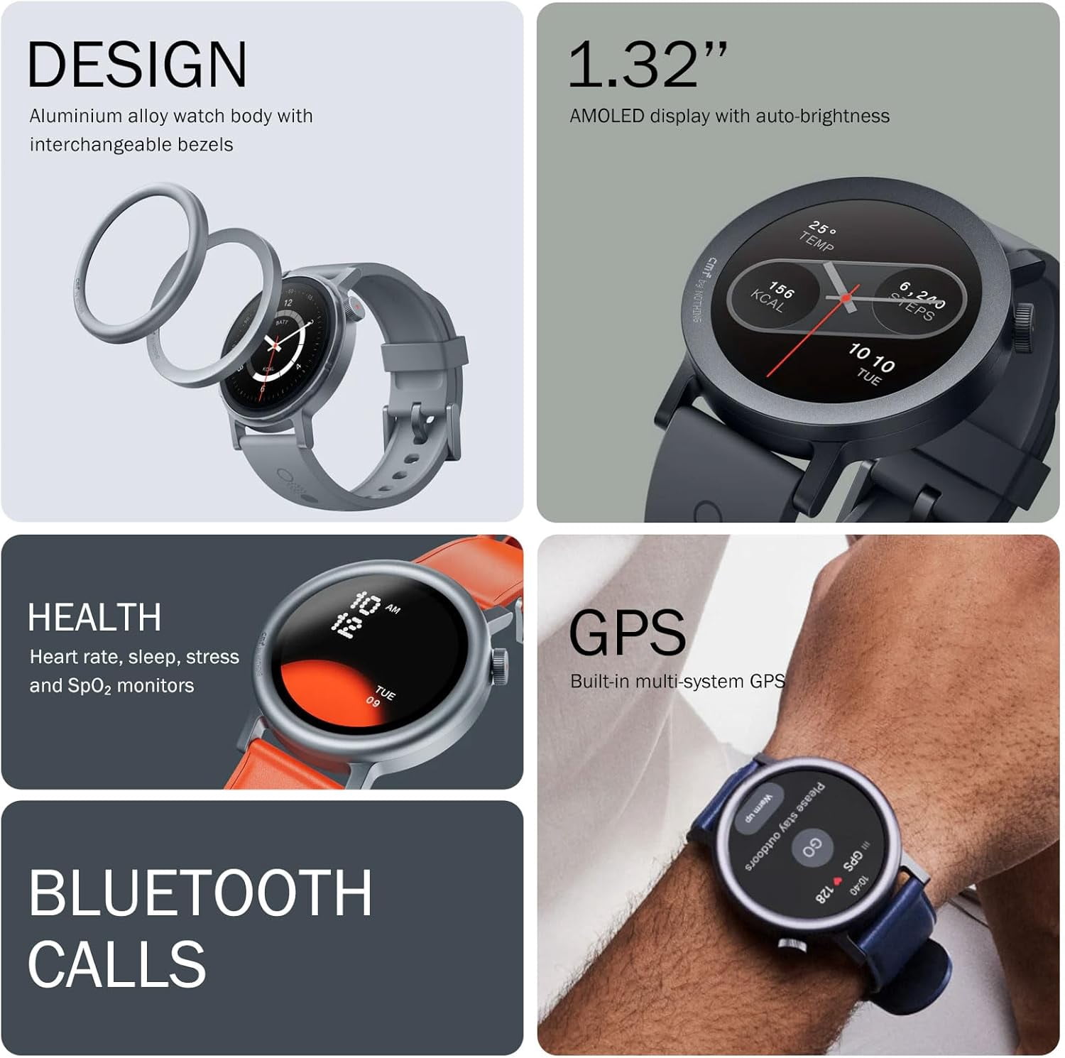 CMF Watch Pro 2 Smartwatch for Men Women, 120 Sports Modes, Bluetooth Calls with AI Noise Reduction, IP68 Waterproof, GPS, Sleep and Activity Tracker for Android iOS,Dark Grey - Image 4