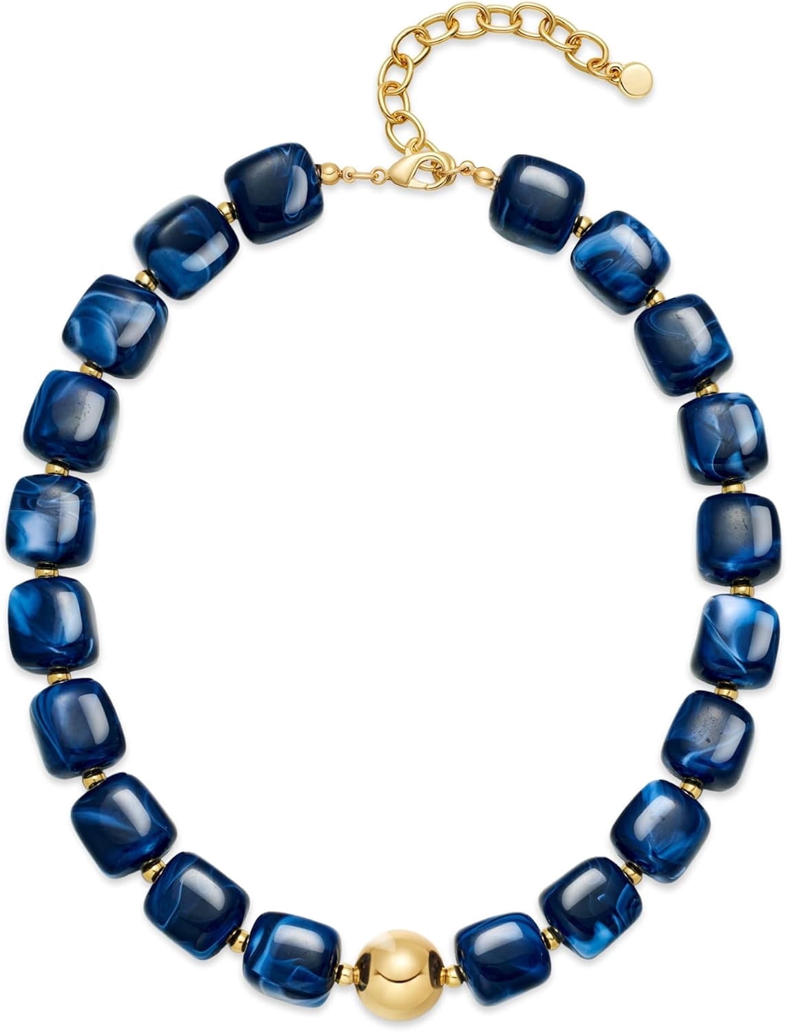 Colorful Chunky Beaded Necklace for Women Trendy Summer Jewelry Statement Big Large Resin Bead Bubble Choker Necklaces Boho Charm Fashion Jewelry