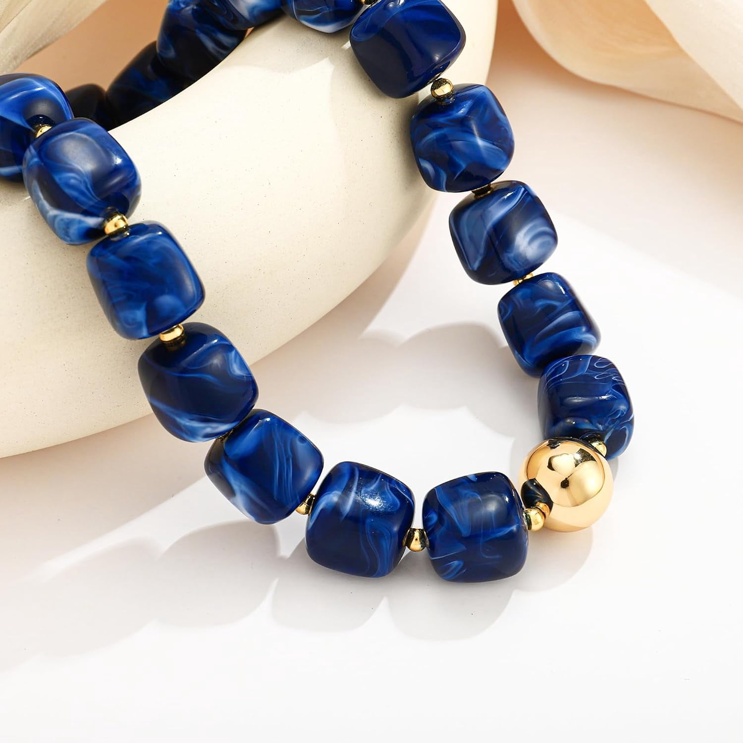 Colorful Chunky Beaded Necklace for Women Trendy Summer Jewelry Statement Big Large Resin Bead Bubble Choker Necklaces Boho Charm Fashion Jewelry - Image 5