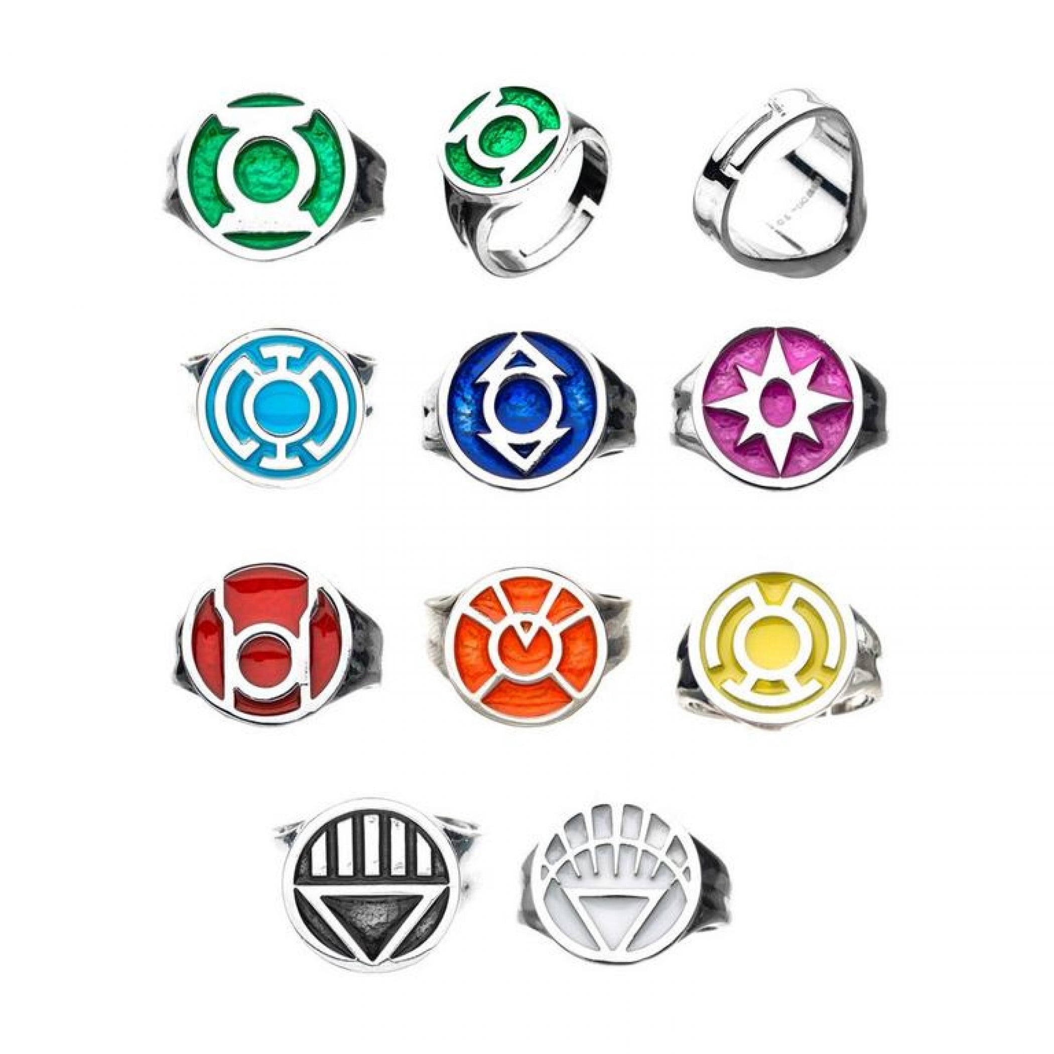 DC Comics: Green Lantern Collector All Lantern Corps Ring 9-Piece Set - Image 4
