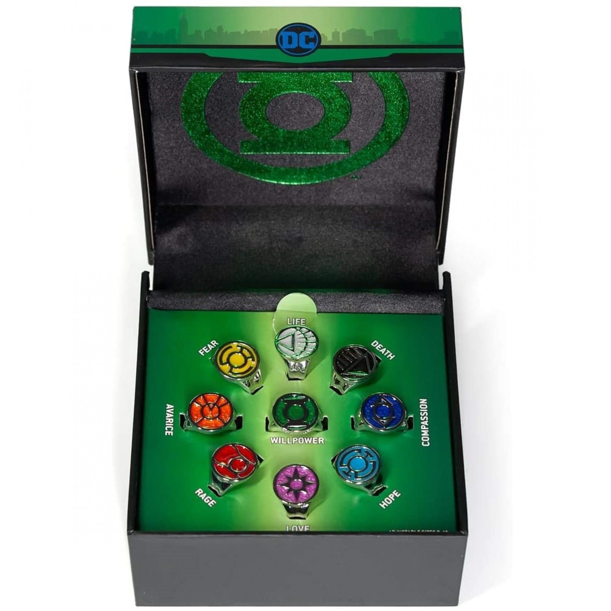 DC Comics: Green Lantern Collector All Lantern Corps Ring 9-Piece Set - Image 3