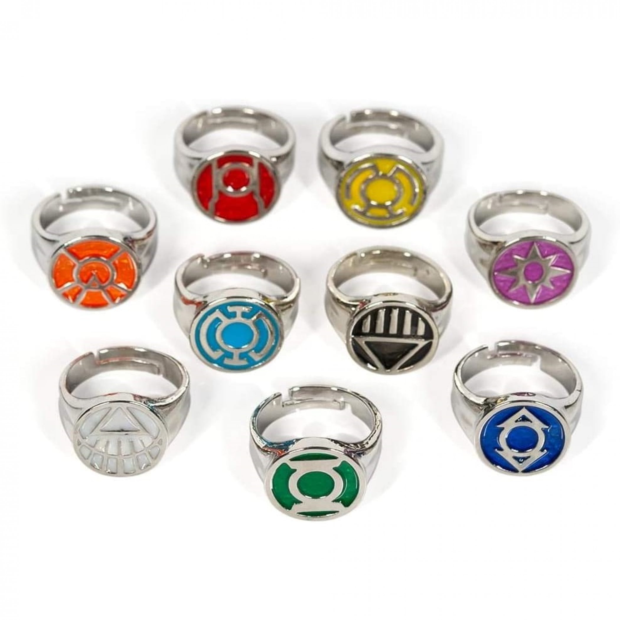 DC Comics: Green Lantern Collector All Lantern Corps Ring 9-Piece Set - Image 5