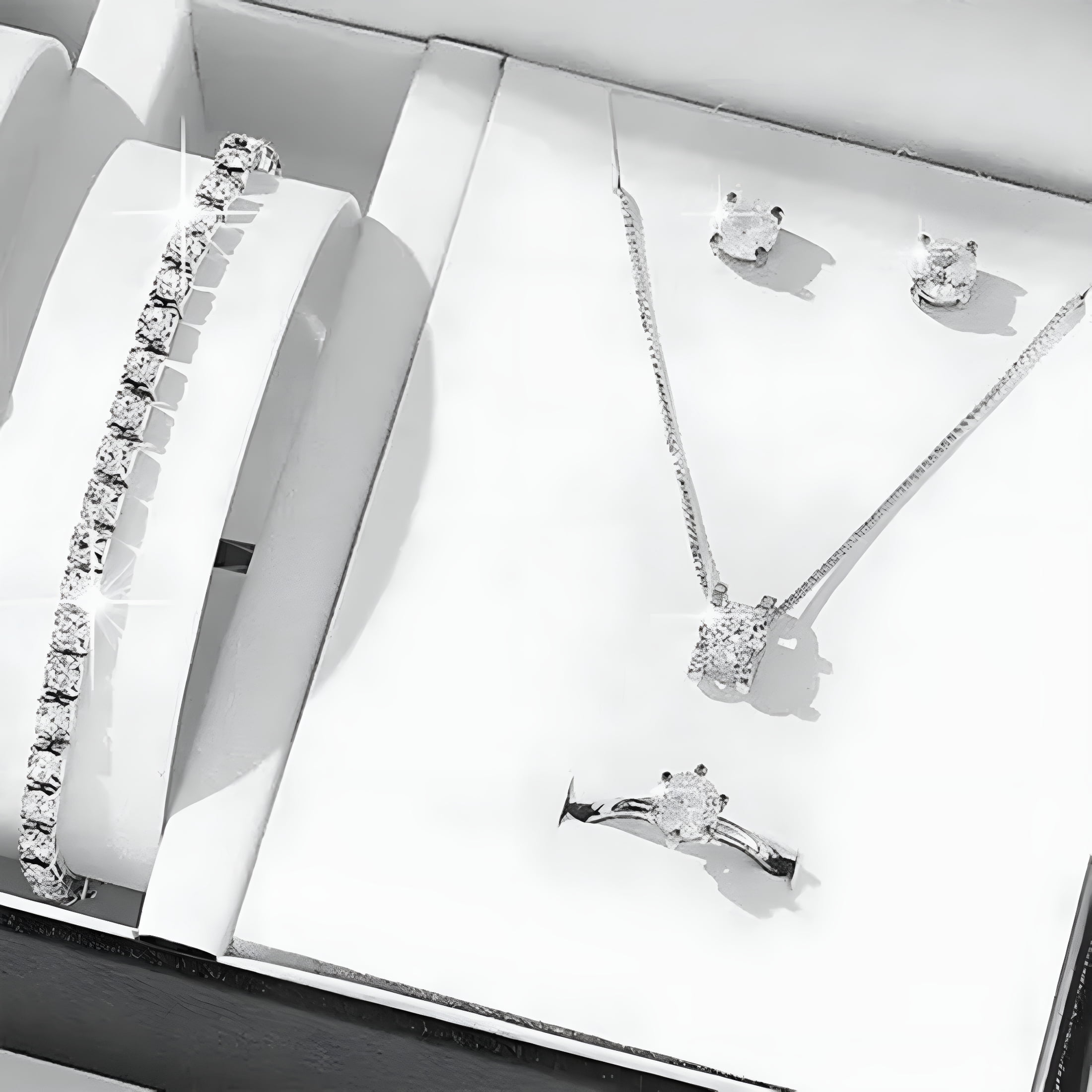 DESIGNICE 5Pcs Elegant Crystal Delicate Jewelry Sets For Women Necklace Earrings Ring Bracelet - Image 5