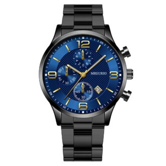 DESIGNICE Watches for Men,Elegant Stainless Steel Band Analog Watch,Waterproof Design Quartz Movement Men'S Watches,Style1