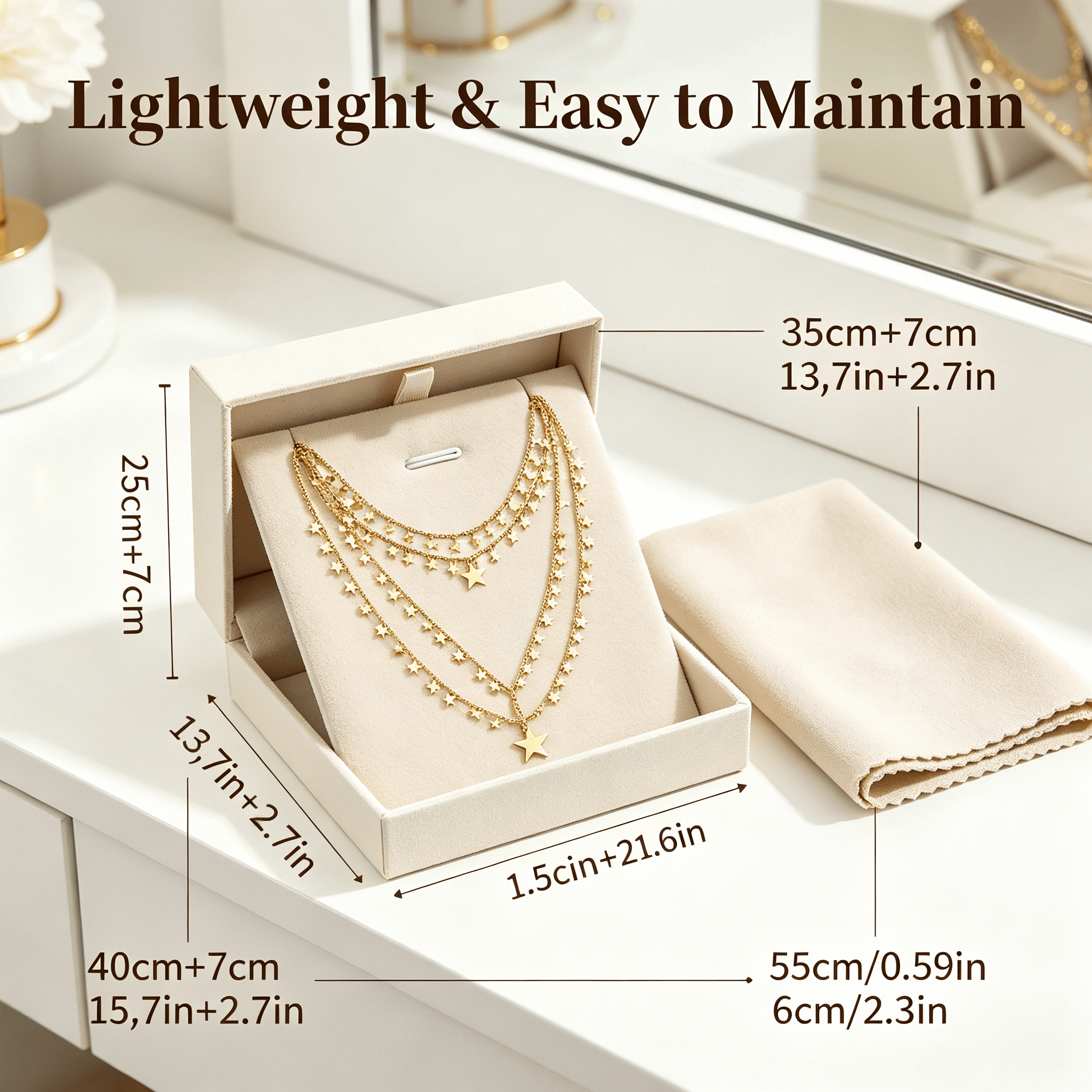 DESIGNICE Womens Jewelry Necklaces Classic Women'S Jewelry Gifts Necklaces Non Tarnish Chain Necklace,Long Necklaces Jewelry Gift - Image 3