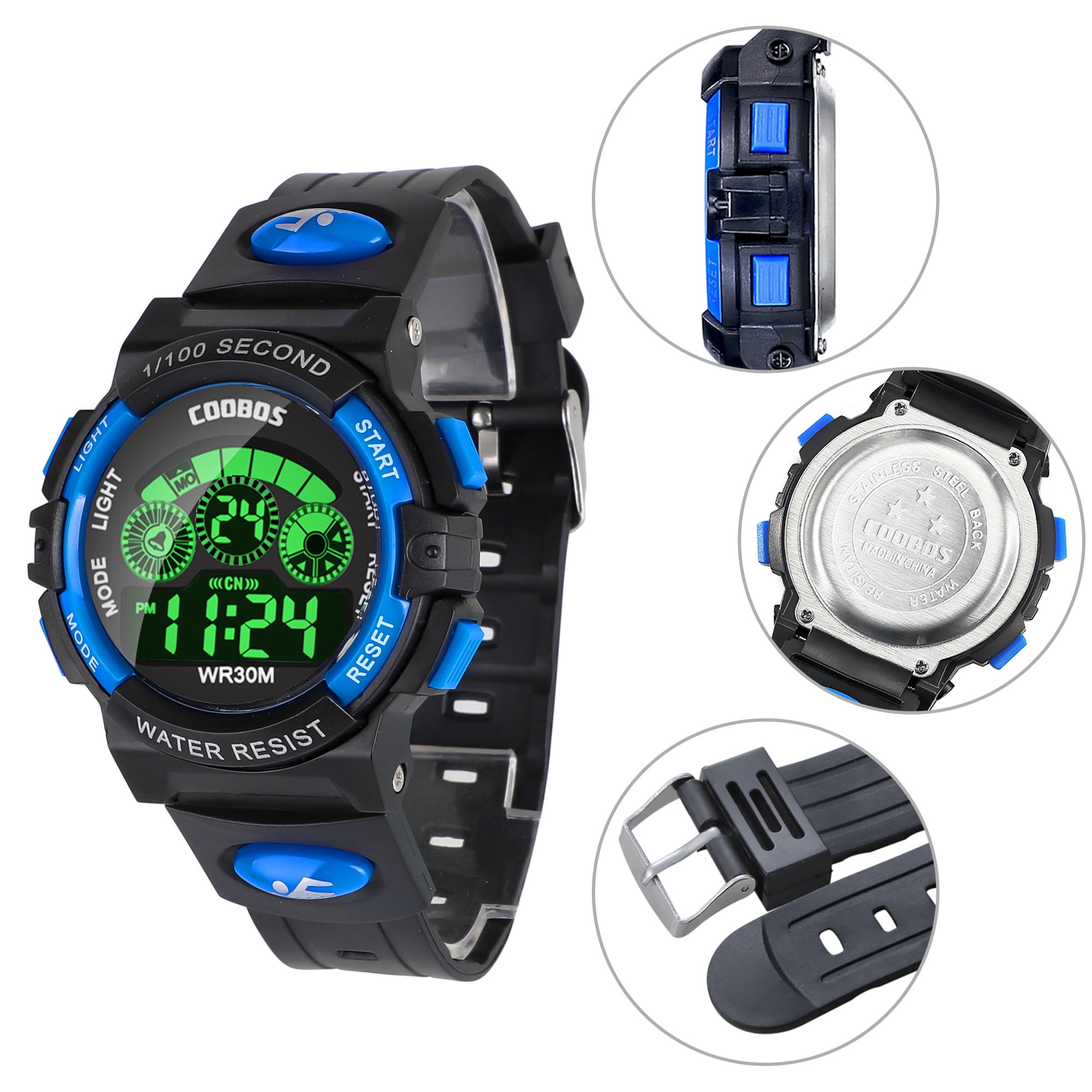 Digital Watch, Boys Sports Waterproof Led Watches with Alarm, Stopwatch, Multifunctional Outdoor Electronic Analog Quartz Wrist Watches with Colorful LED Display, Gift for Boy Girls - Image 5