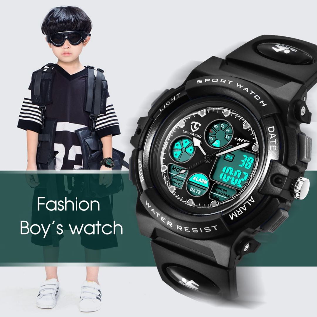 Digital Watch for Age 5-12, Waterproof Outdoor Sport Watches Analog Wrist Watches with Alarm Stopwatch for Age 5-12 Christmas Birthday Gift - Image 2