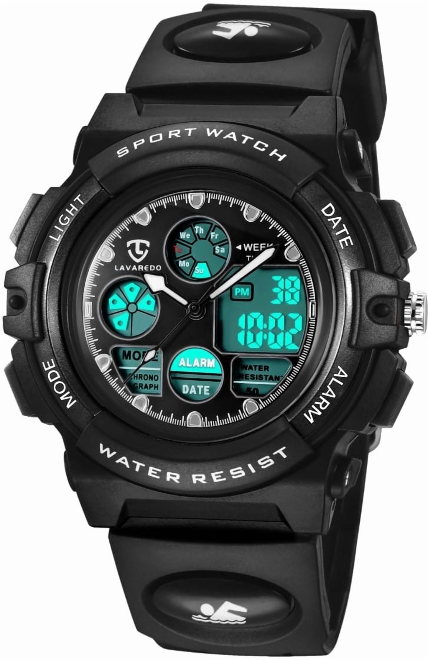 Digital Watch for Age 5-12, Waterproof Outdoor Sport Watches Analog Wrist Watches with Alarm Stopwatch for Age 5-12 Christmas Birthday Gift