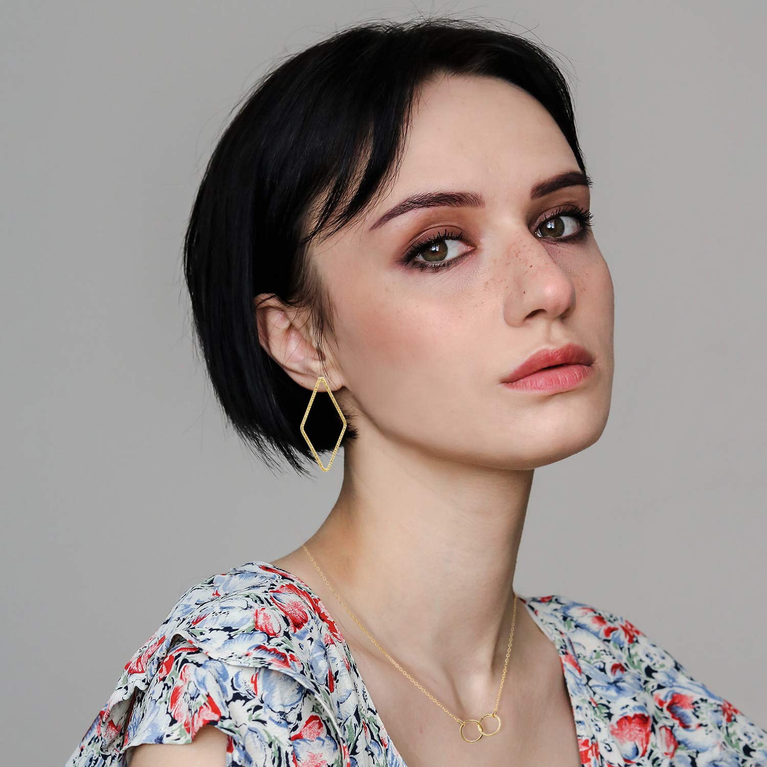 DIY.STORE 51 PCS Gold Silver Jewelry Set with 6 PCS Necklace,9 PCS Bracelet,36 PCS Layered Ball Dangle Hoop Stud Earrings for Women Jewelry Fashion and Valentine Birthday Party Gift - Image 3