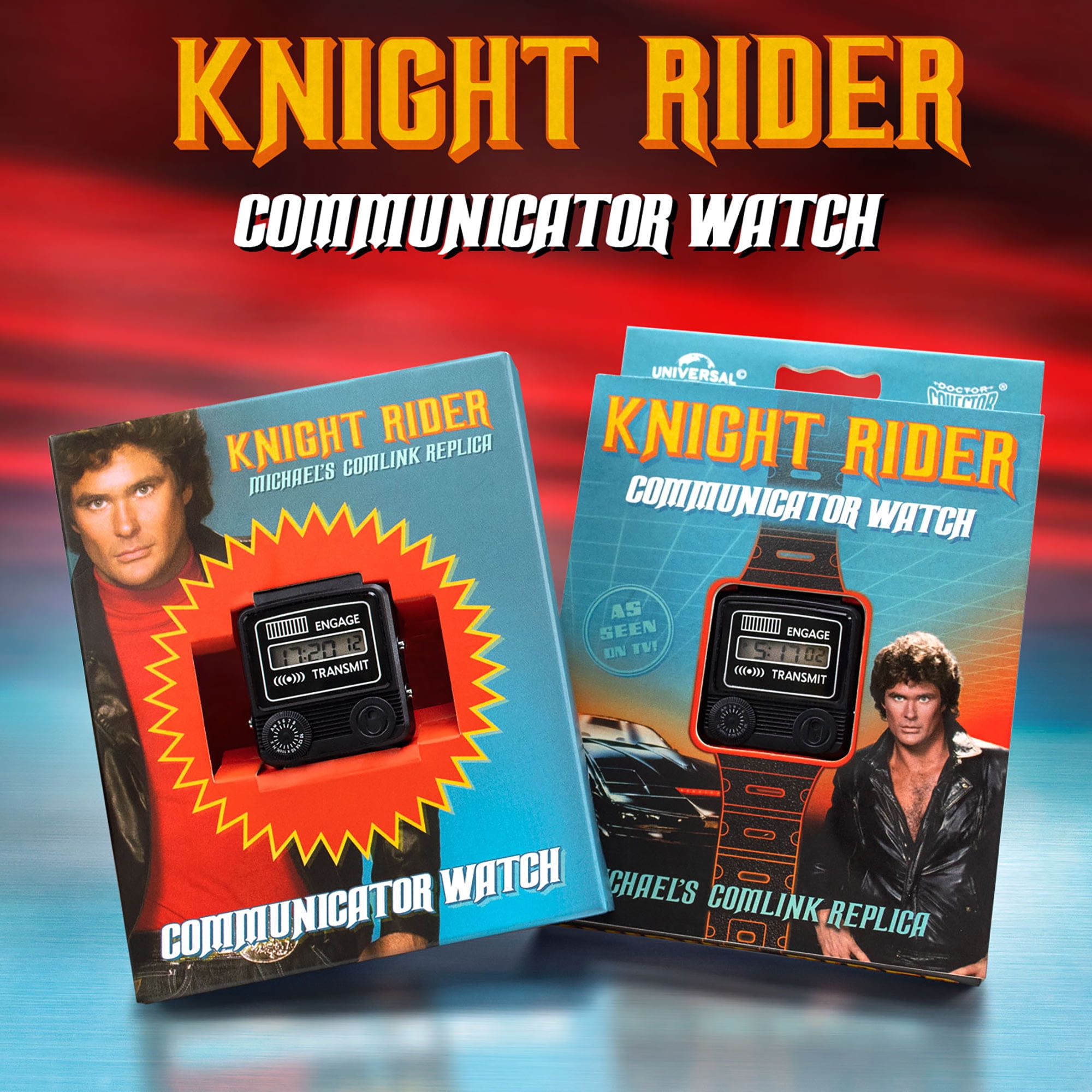 Dr. Collector: Knight Rider: Communicator Watch - Michael's Comlink Watch Replica, Digital Watch, Officially Licensed Collectable Based Off The Hit Franchise - Image 5