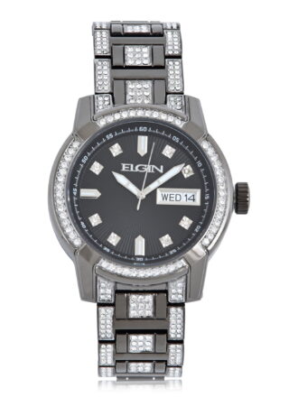 Elgin Adult Mens Analog Alloy Gunmetal 52mm Wristwatch, FG180021