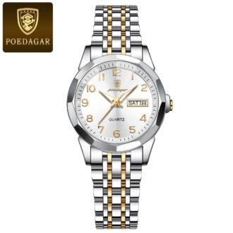 Explojoy Women's Waterproof Quartz Watch – Stainless Steel with Luminous Dial