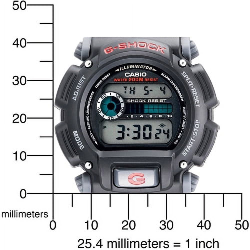 G-Shock by Casio Rubber Strap Band, Gray, DW9052-1V - Image 4