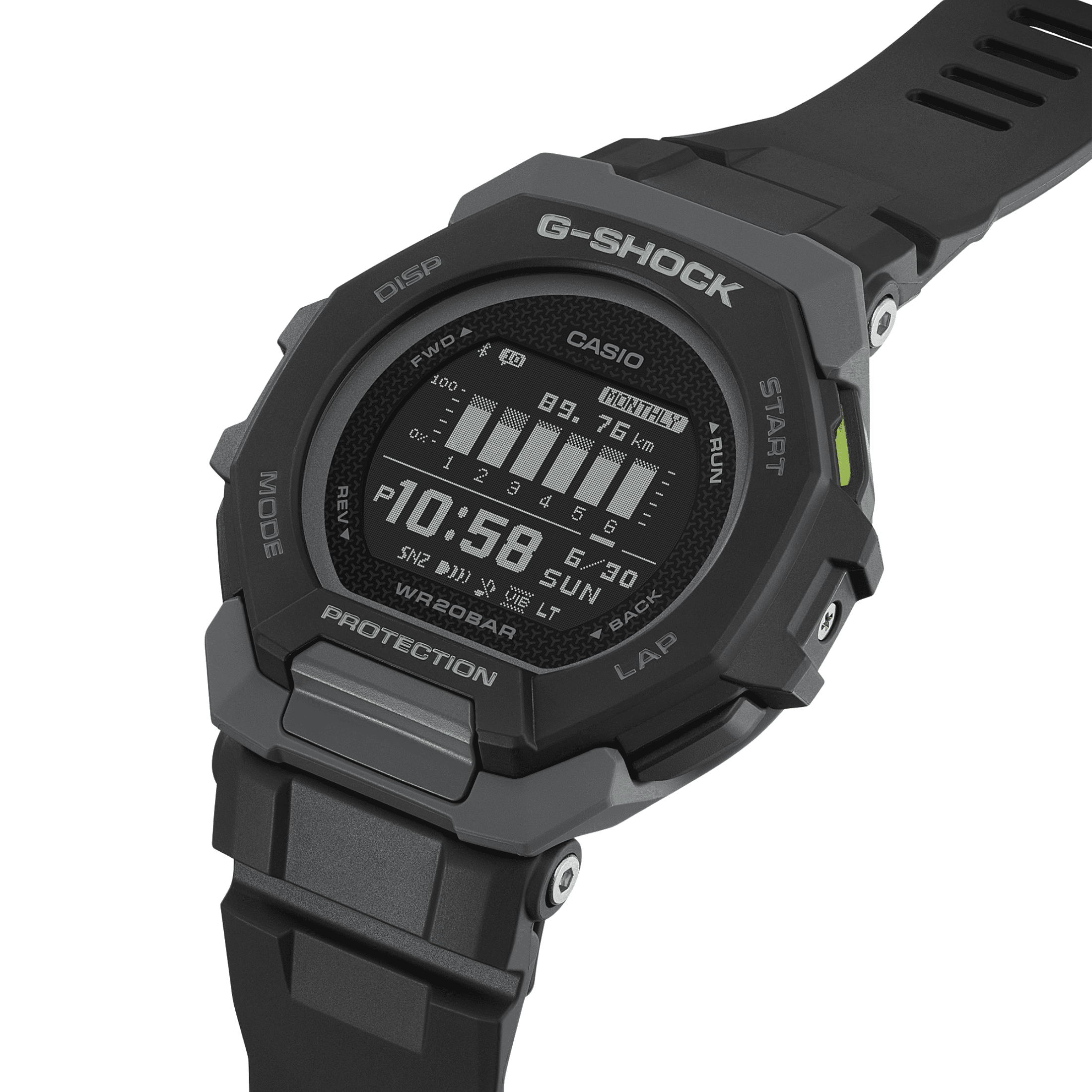 G-Shock Men's Connected Fitness Watch GBD300-1 – Bluetooth, Shock Resistant, 200M Water Resistant, Black Resin - Image 2