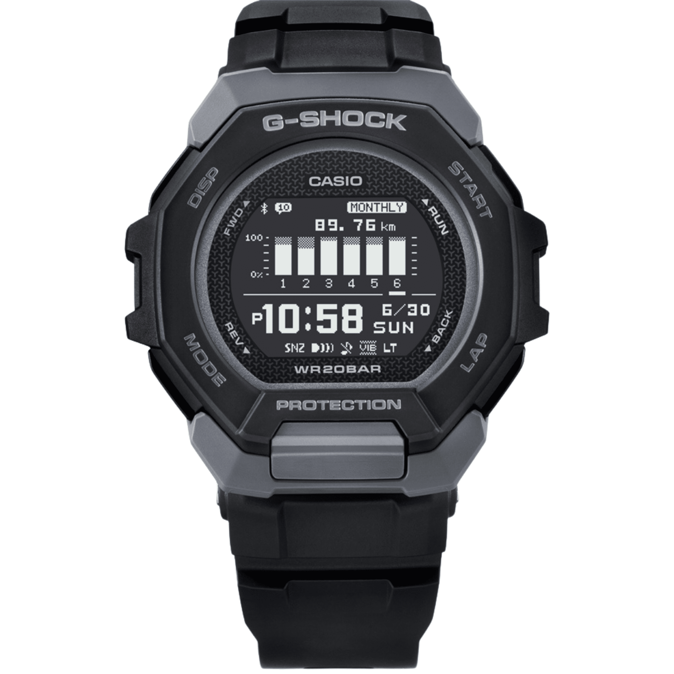 G-Shock Men's Connected Fitness Watch GBD300-1 – Bluetooth, Shock Resistant, 200M Water Resistant, Black Resin - Image 3