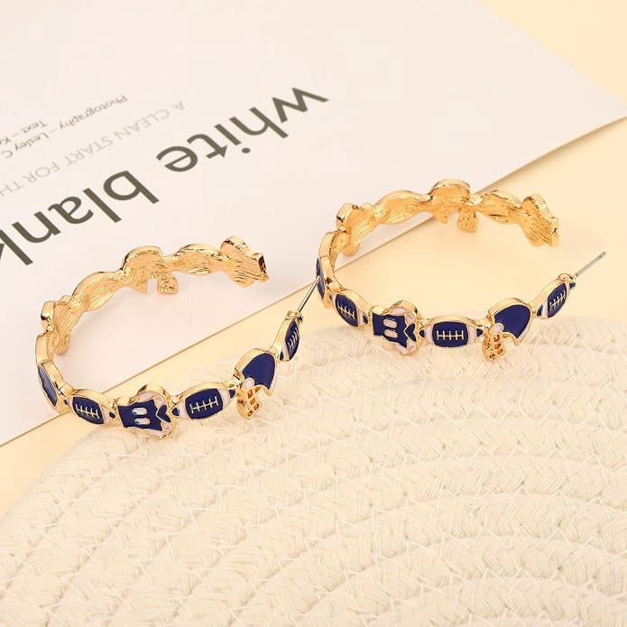 Game Day Earrings for Women Football Earrings for Mom Fashion Football Mom Sports Jewelry Game Day Outfit Accessories - Image 5
