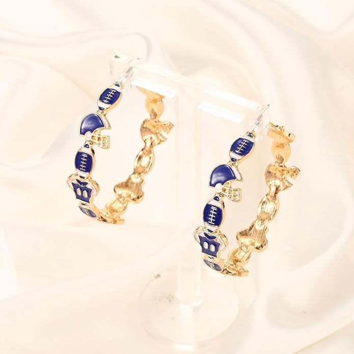 Game Day Earrings for Women Football Earrings for Mom Fashion Football Mom Sports Jewelry Game Day Outfit Accessories - Image 4