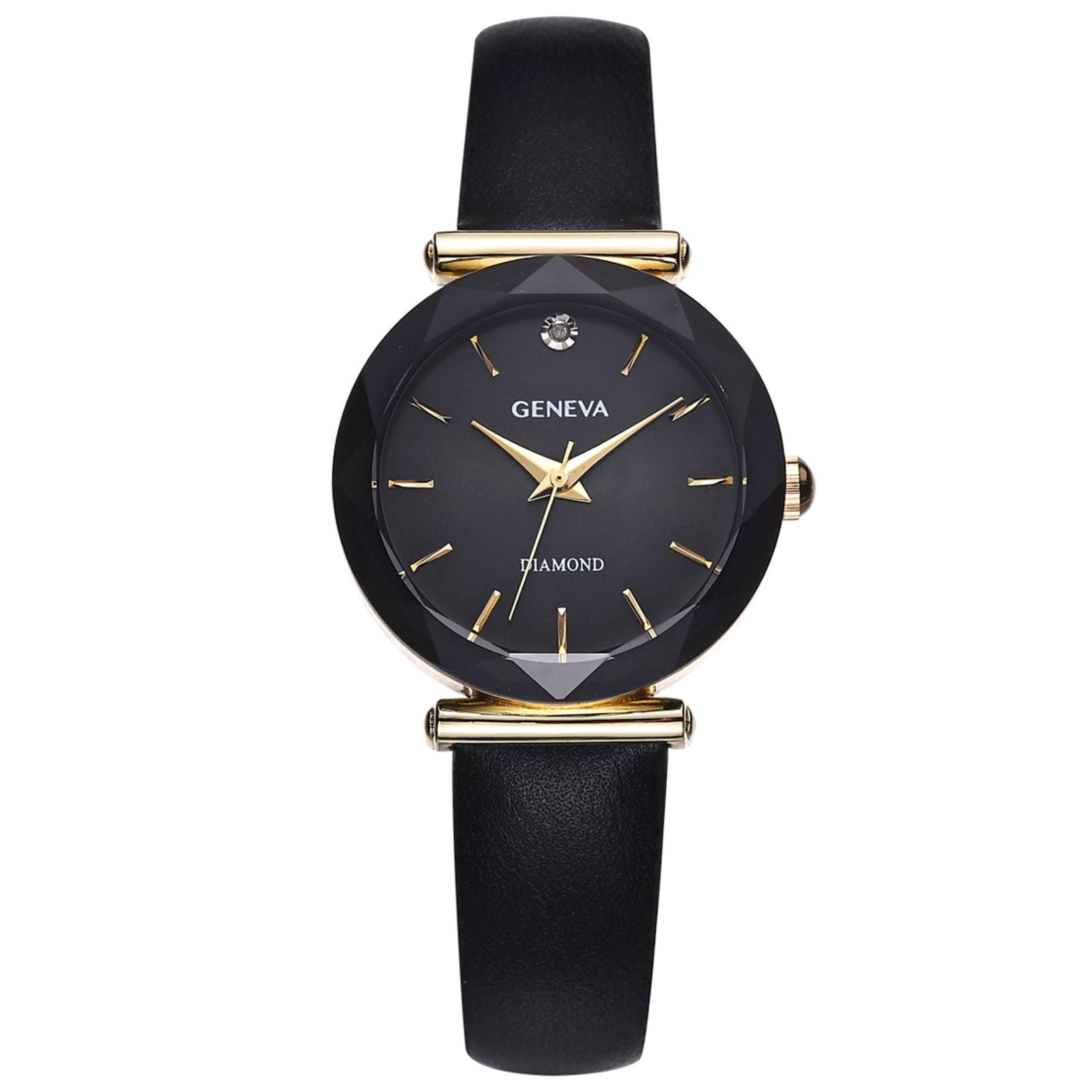 Geneva Diamond Ladies 30mm Diamond Dial Bracelet Watch