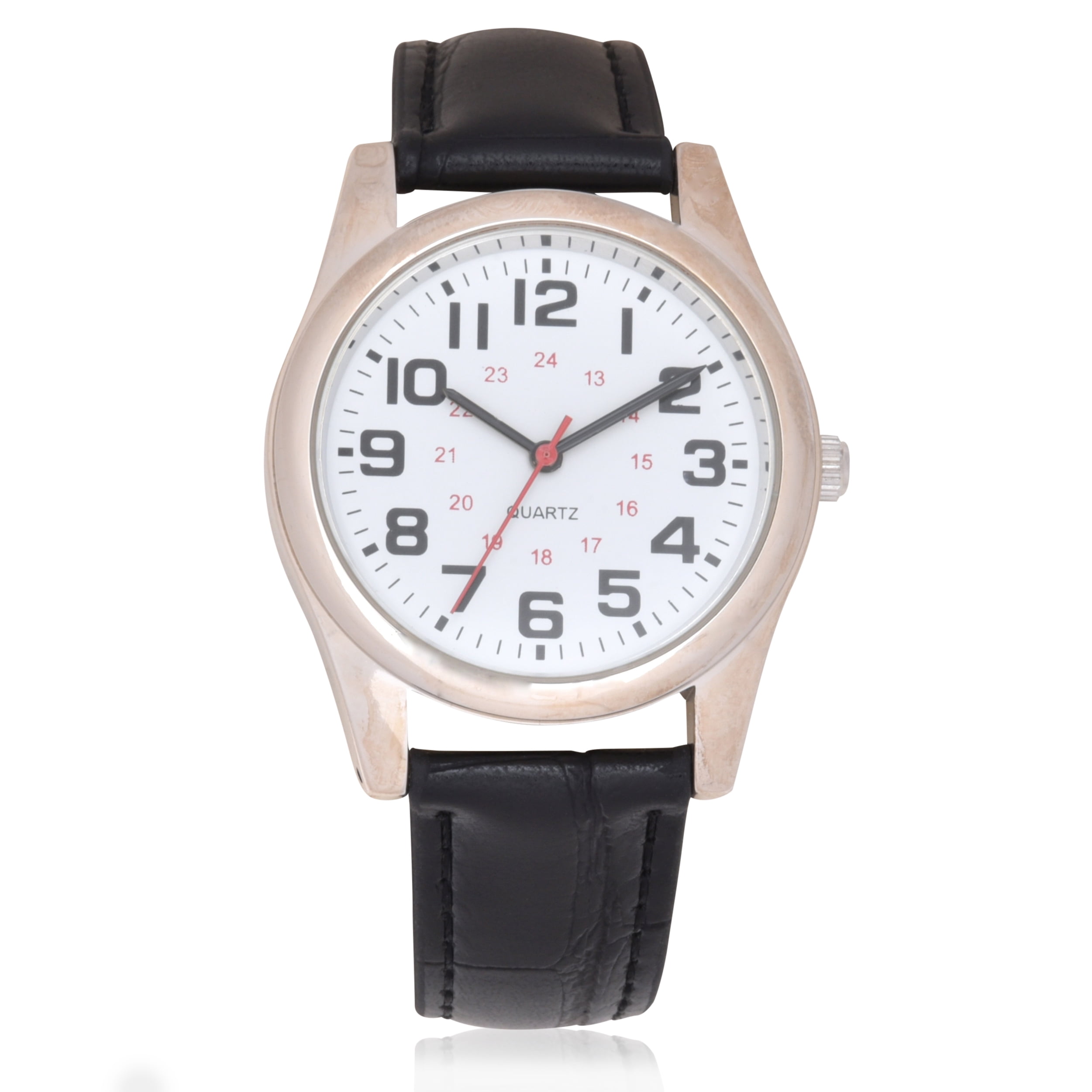 George Adult Male Analog Watch with Round Case and PU Strap (Wmm5002WM1)