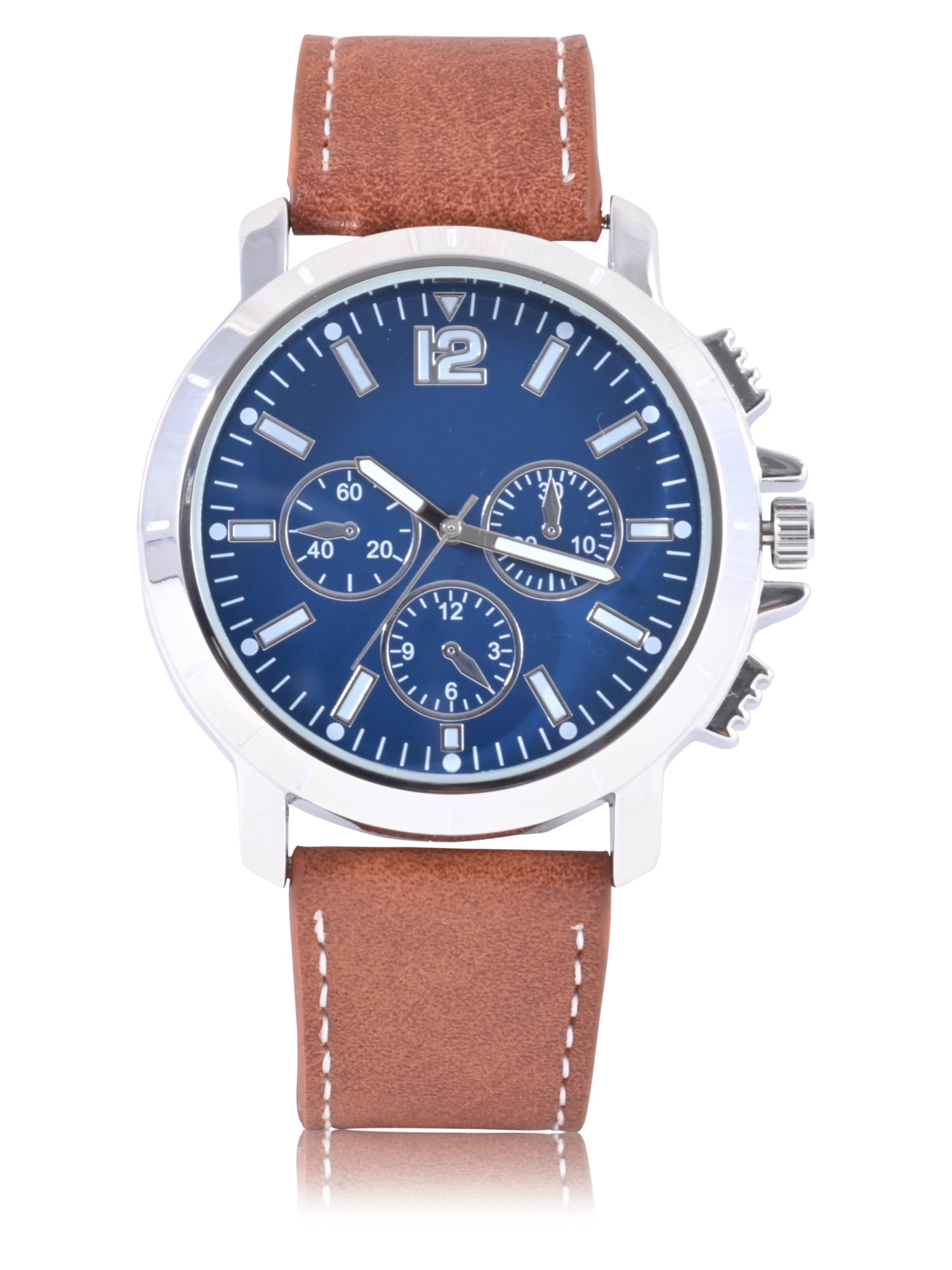George Adult Male Analog Watch with Silver Dial in Brown Strap and (42032Wmm) - Image 3