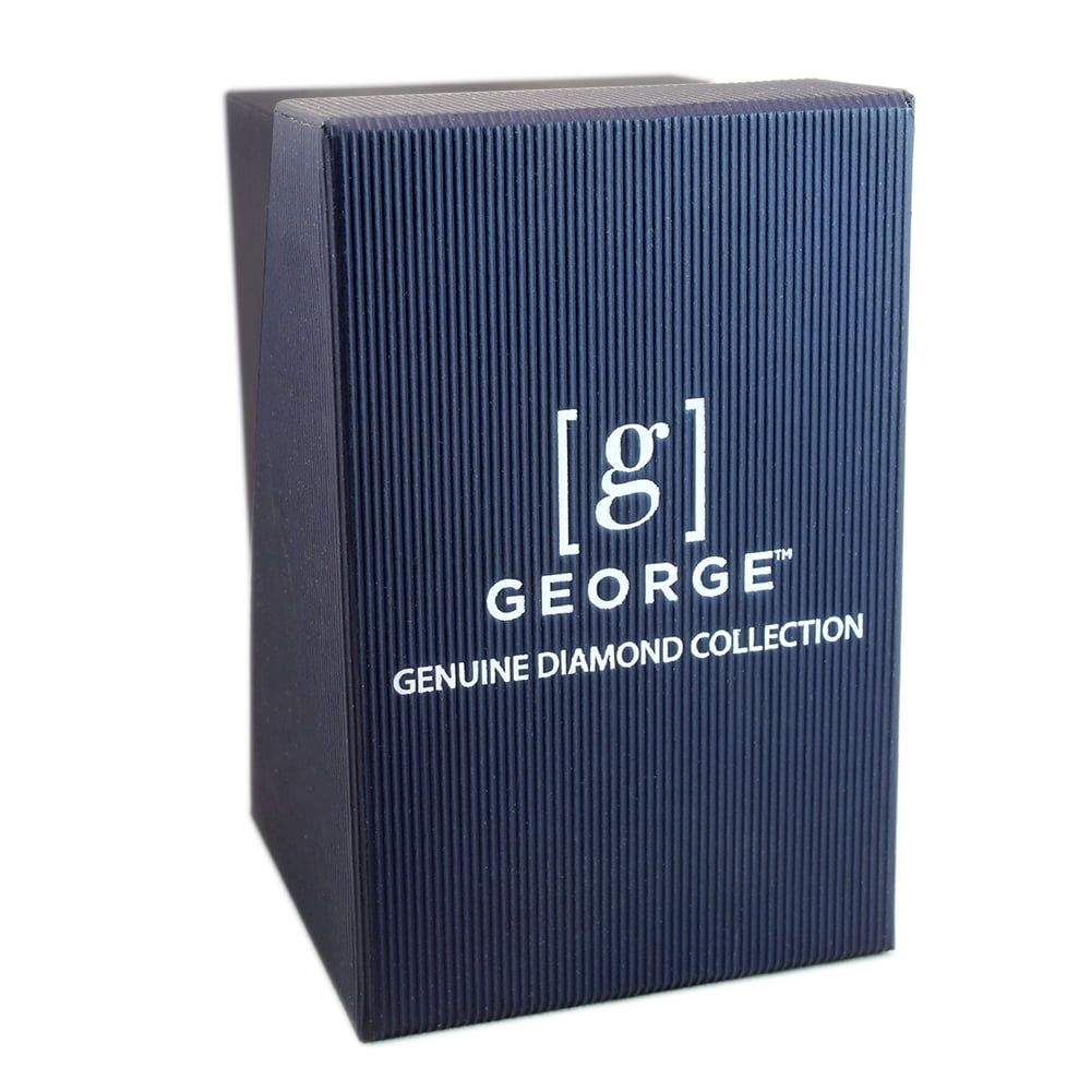 George Men's 41mm Gunmetal Tone Mettalized Edge To Edge Bezel Genuine Diamond Dial Watch - Image 2
