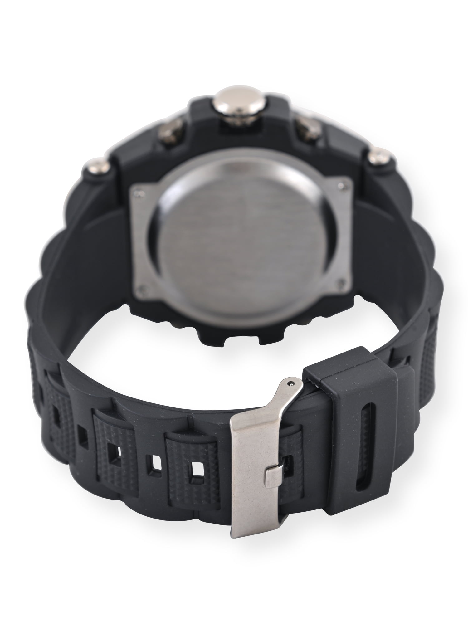 George Men's Analog Digital Watch with Gun Metal Case and Black PVC Strap 53MM - Image 3