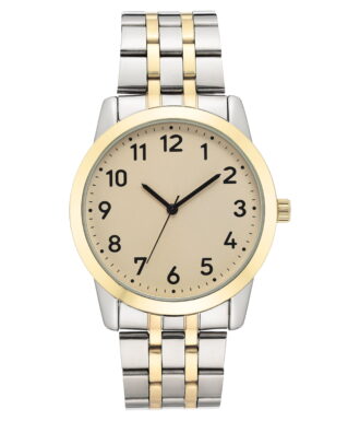 George Men's Casual Watch with Champagne Dial and Two Tone Metal Bracelet