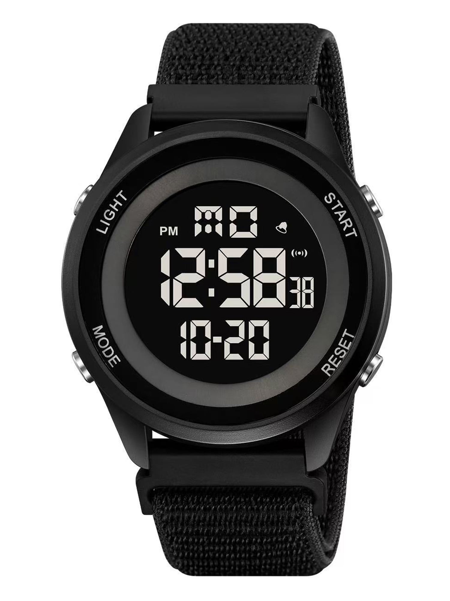 George Men's Digital Sport Wristwatch Loop and Hook Strap