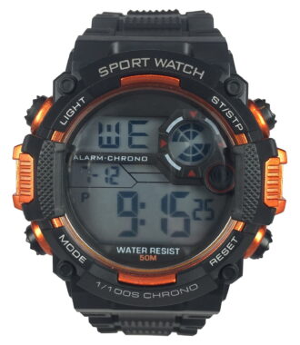 George Men's Digital Sport Wristwatch Plastic Strap